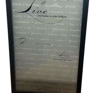 Inspirational Wall Art with Black Frame